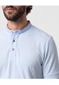 Polo Con Cuello Neru Y Pechera   Para Hombre Azul Patprimo de Patprimo
