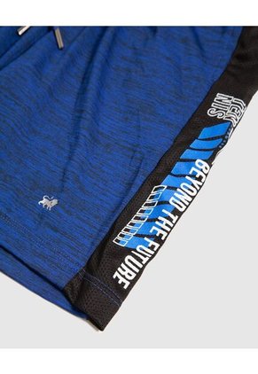 Bermuda Deportiva Jaspeada Infantil Niño Azul Patprimo