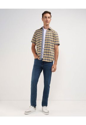 Camisa Para Hombre Manga Corta Con Bolsillo Color Oro Marca Patprimo #44013005