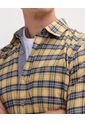 Camisa Para Hombre Manga Corta Con Bolsillo Color Oro Marca Patprimo #44013005 de Patprimo