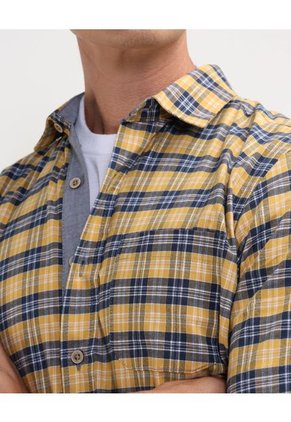 Camisa Para Hombre Manga Corta Con Bolsillo Color Oro Marca Patprimo #44013005