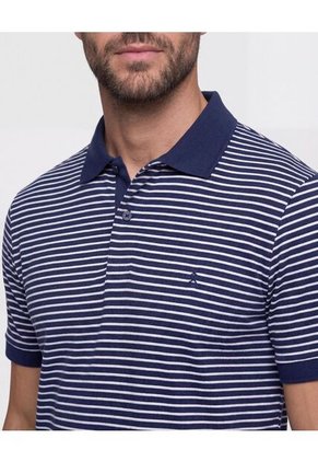 Polo  Manga Corta A Rayas  Para Hombre Azul Patprimo