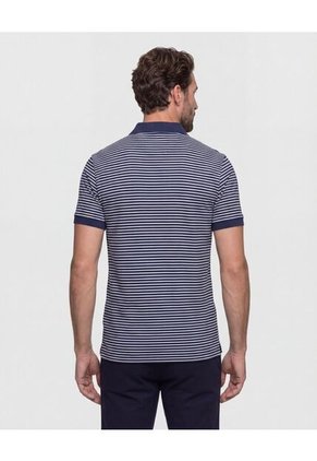Polo  Manga Corta A Rayas  Para Hombre Azul Patprimo