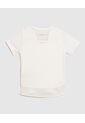 Camiseta Blanca Con Detalle De Tul Para Niña  Infantil Niña Crema Patprimo de Patprimo