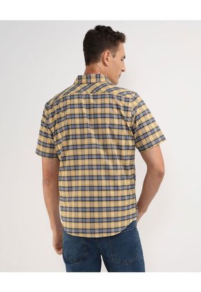 Camisa Para Hombre Manga Corta Con Bolsillo Color Oro Marca Patprimo #44013005