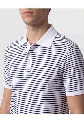 Polo Con Cuello En Contraste Para Hombre Blanco Patprimo