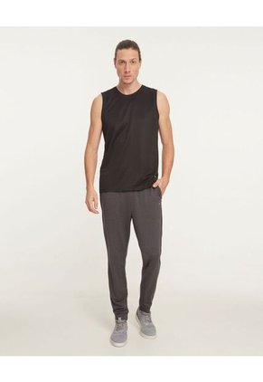 Camiseta Camiseta Ms Unicolor Con Espalda Texturizada  Para Hombre Negro Patprimo