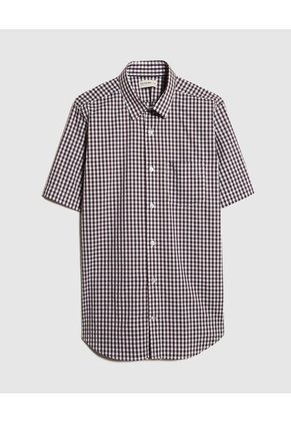Camisa Para Hombre Manga Corta Con Bolsillo Color Vino Marca Patprimo #44012996