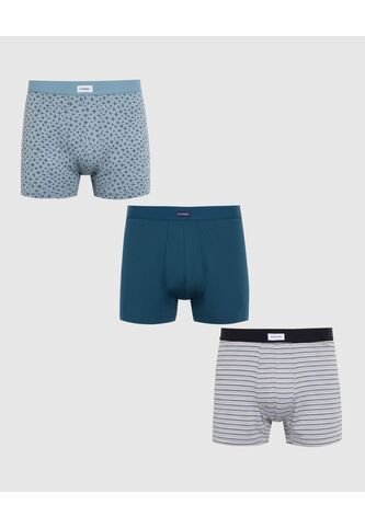 Boxer X3 Para Hombre Fleat Seamer Medio Color Negro Marca Patprimo #44000535 Patprimo