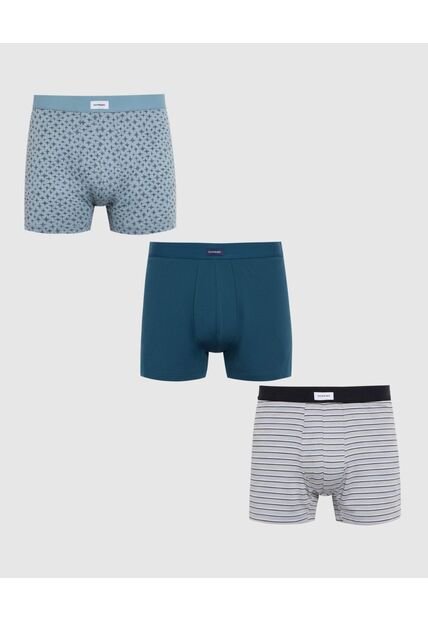 Boxer X3 Para Hombre Fleat Seamer Medio Color Negro Marca Patprimo #44000535