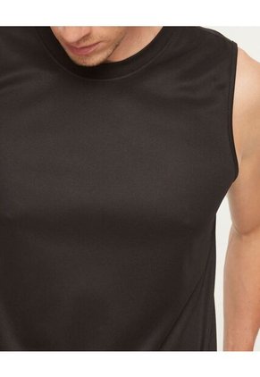 Camiseta Camiseta Ms Unicolor Con Espalda Texturizada  Para Hombre Negro Patprimo