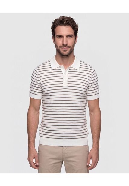 Polo Tejida   Para Hombre Blanco Patprimo