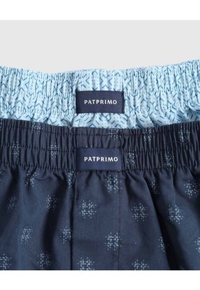 Pack X2 Bóxers Sueltos Estampados X2 Para Hombre Azul Patprimo