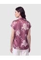 Camisa Manga Corta Estampada   Para Mujer Vino Patprimo de Patprimo