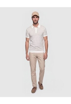 Polo Tejida   Para Hombre Blanco Patprimo