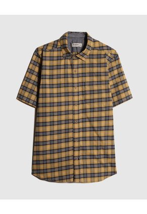 Camisa Para Hombre Manga Corta Con Bolsillo Color Oro Marca Patprimo #44013005