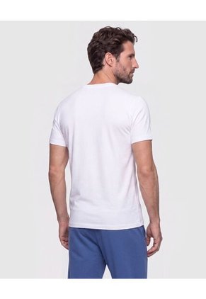 Camiseta Manga Corta Texturizada Para Hombre Blanco Patprimo