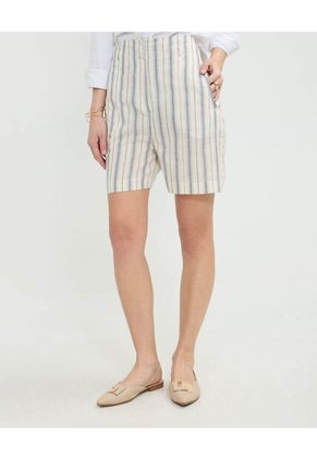 Bermuda Pretina Incluida Pretenida Para Mujer Azul Patprimo