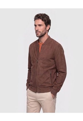 Chaqueta Tipo Bomber Para Hombre Café Patprimo