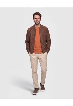 Chaqueta Tipo Bomber Para Hombre Café Patprimo
