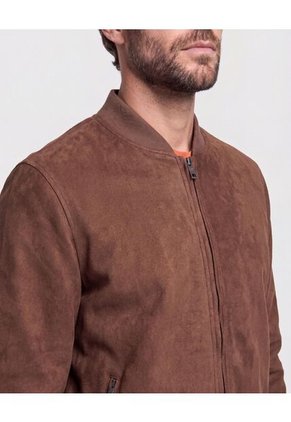 Chaqueta Tipo Bomber Para Hombre Café Patprimo