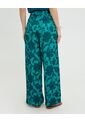 Pantalon Amplio Estampado  Para Mujer Verde Patprimo de Patprimo