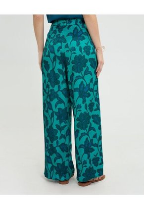 Pantalon Amplio Estampado  Para Mujer Verde Patprimo