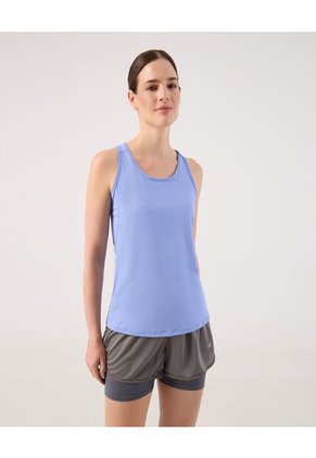 Camiseta Unicolor Deportiva Para Mujer Azul Patprimo