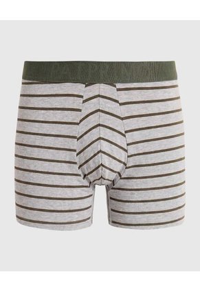 Bóxer Medio A Rayas X1 Para Hombre Gris Patprimo