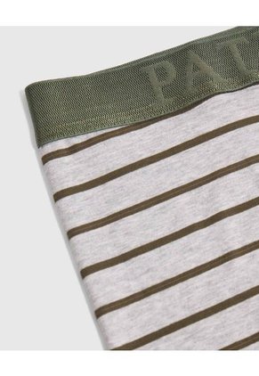 Bóxer Medio A Rayas X1 Para Hombre Gris Patprimo
