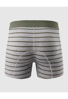 Bóxer Medio A Rayas X1 Para Hombre Gris Patprimo