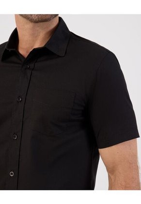 Camisa Casual De Manga Corta Para Hombre Negro Patprimo