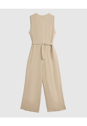 Enterizo  Para Mujer Manga Sisa Color Beige Marca Patprimo #30320108