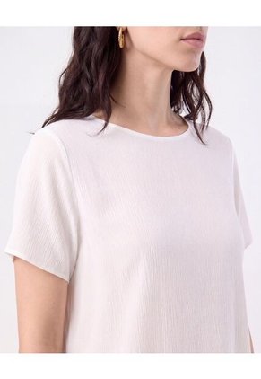 Blusa Cuello Redondo Caída Fluida   Para Mujer Rosa Patprimo