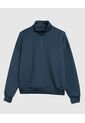 Buzo Unicolor Cuello Alto   Para Mujer Azul Patprimo de Patprimo