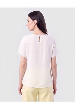 Blusa Cuello Redondo Caída Fluida   Para Mujer Rosa Patprimo