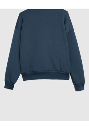 Buzo Unicolor Cuello Alto Para Mujer Azul Patprimo