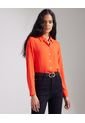 Camisa Para Mujer Manga Larga Color Naranja Marca Patprimo #30010543 de Patprimo