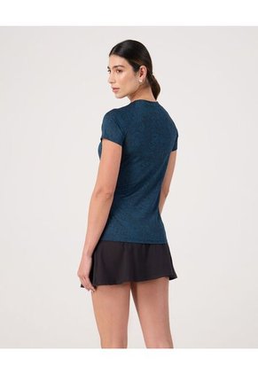 Camiseta Deportiva Estampada   Para Mujer Azul Patprimo