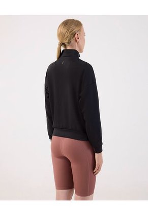 Buzo Unicolor Cuello Alto   Para Mujer Negro Patprimo