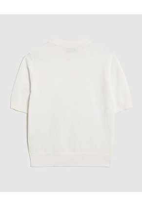 Camiseta  Para Mujer Manga Corta Cuello Redondo Color Blanco Marca Patprimo #30093865