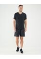 Camiseta Deportiva Cuello En V  Para Hombre Negro Patprimo de Patprimo