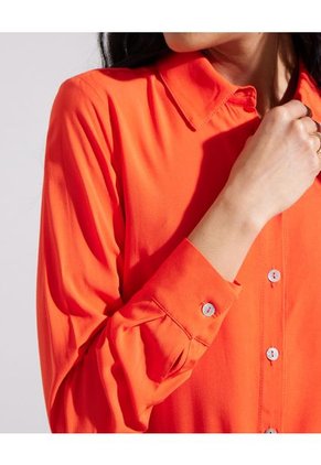Camisa Para Mujer Manga Larga Color Naranja Marca Patprimo #30010543