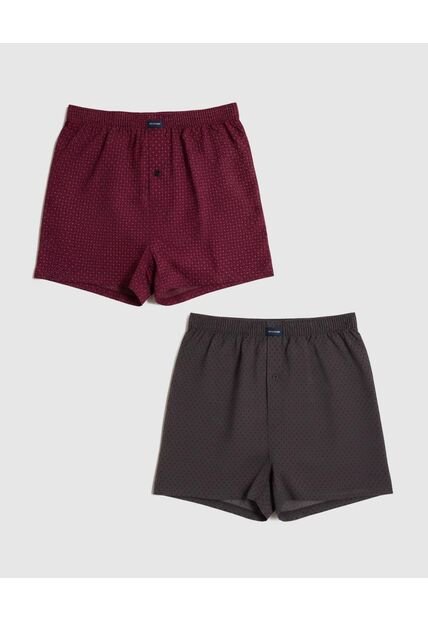 Pack X2 Bóxers Sueltos Estampados  X2 Para Hombre Negro Patprimo