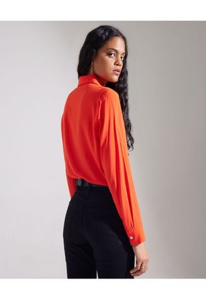 Camisa Para Mujer Manga Larga Color Naranja Marca Patprimo #30010543