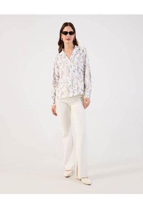 Camisa Para Mujer Manga Larga Color Crema Marca Patprimo #30010772