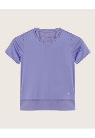 Camiseta Con Detalle De Tul Para Niña  Infantil Niña Azul Patprimo Patprimo