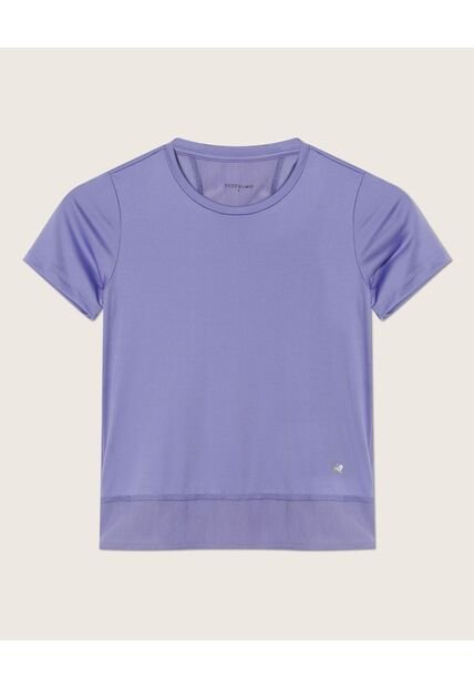 Camiseta Con Detalle De Tul Para Niña  Infantil Niña Azul Patprimo