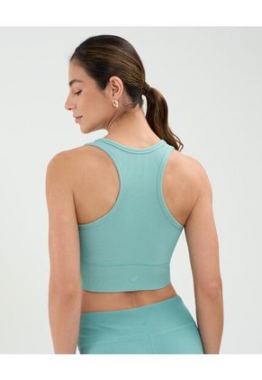 Top Deportivo Acanalado  Para Mujer Agua Patprimo