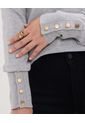 Saco Para Mujer Cuello Redondo Color Gris  Marca Patprimo #30330586 de Patprimo